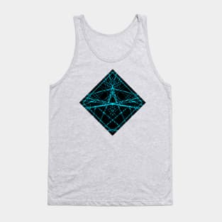 Rhombus with turquoise ornament. #illustration Tank Top